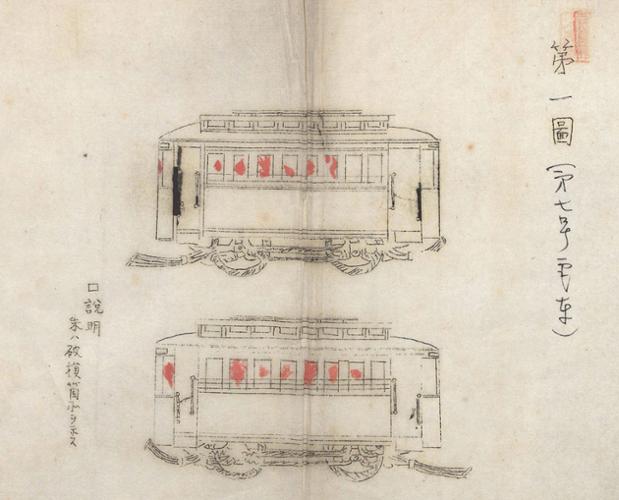 전차 투석으로 인한 피해를 나타낸 그림(1919년 3월 24일) (출처: 국사편찬위원회 한국사데이터베이스)