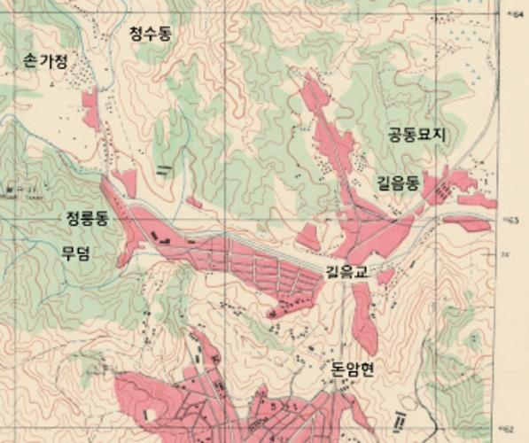 서울특별시 전도(1957), 지명은 필자 수정 출처: 서울역사아카이브