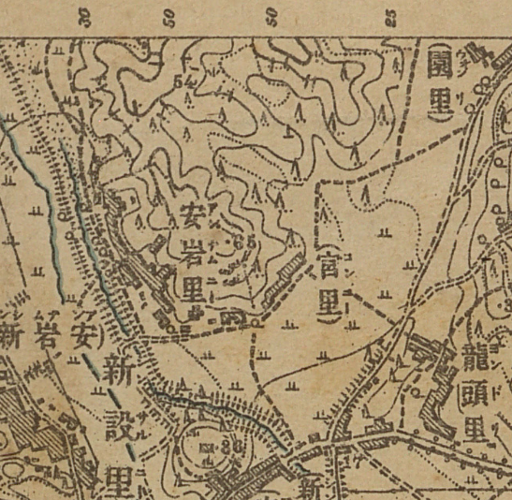 경성 및 인천지방 지도(측도연도 1915)에 표기된 안암동 궁리(宮里) (출처: 국립중앙박물관)