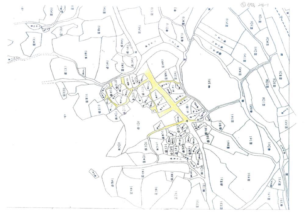 지적도 : 옛 신설리 216-1번지 일대, 1936년 이전