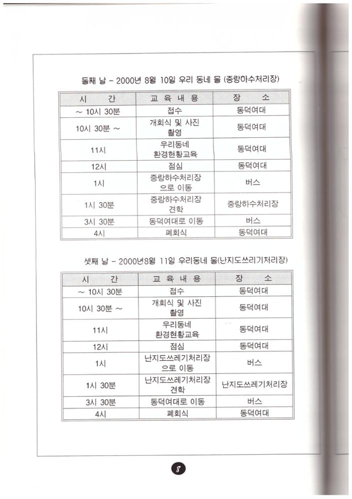 제2회 성북구 민간기록물 수집 공모전_2000년 여름방학 숙제 현장체험학습 <환경 학교>(5)