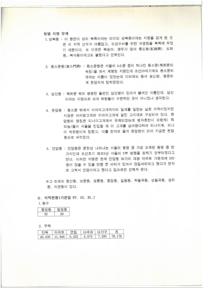 제2회 성북구 민간기록물 수집 공모전_사회보고서 - 성북구 지역조사(3)