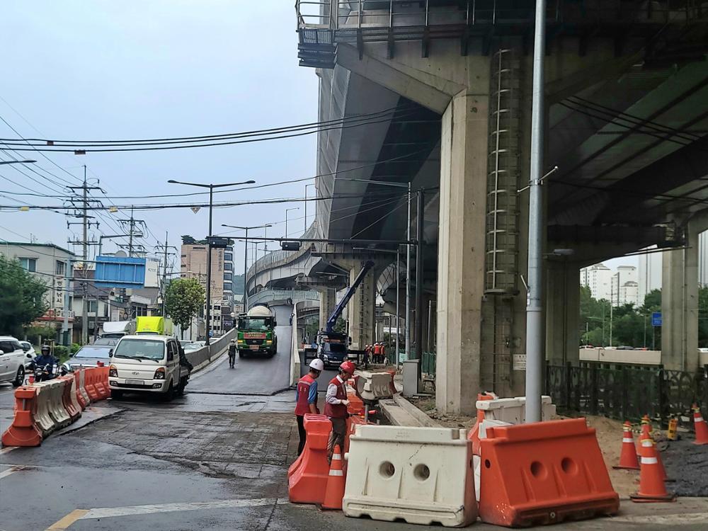 내부순환로(월곡IC) 구조개선 공사 현장 램프