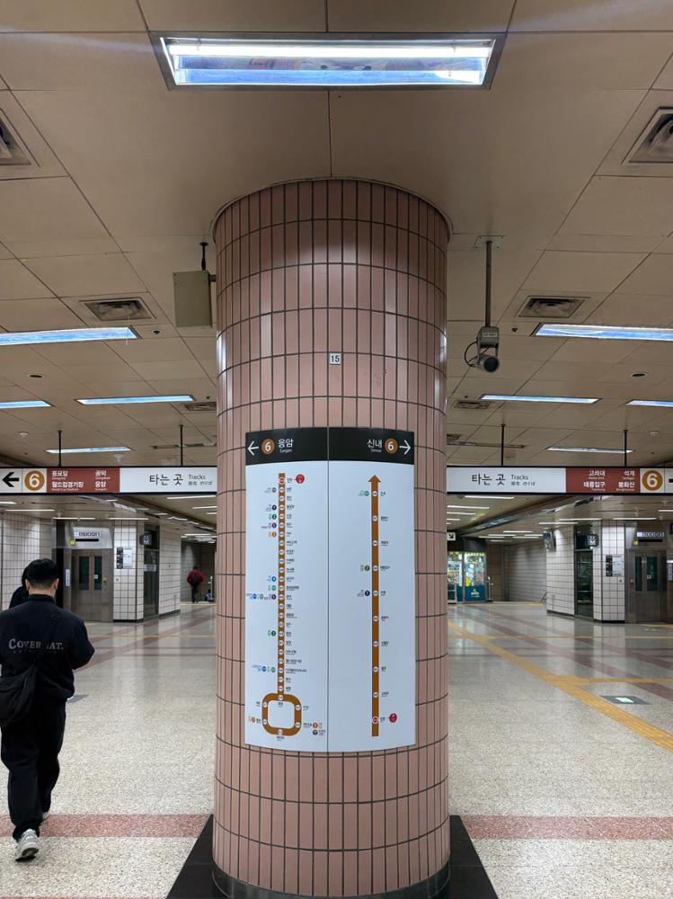 안암역 B2 대합실 6호선 노선도