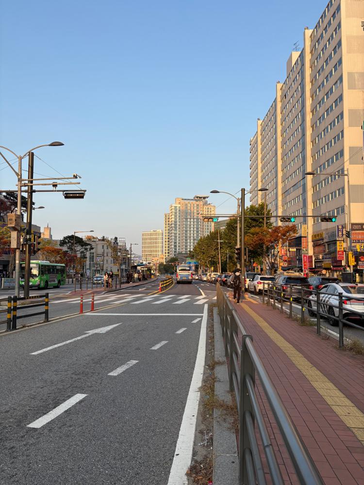 길음뉴타운(중) 버스정류장 도로