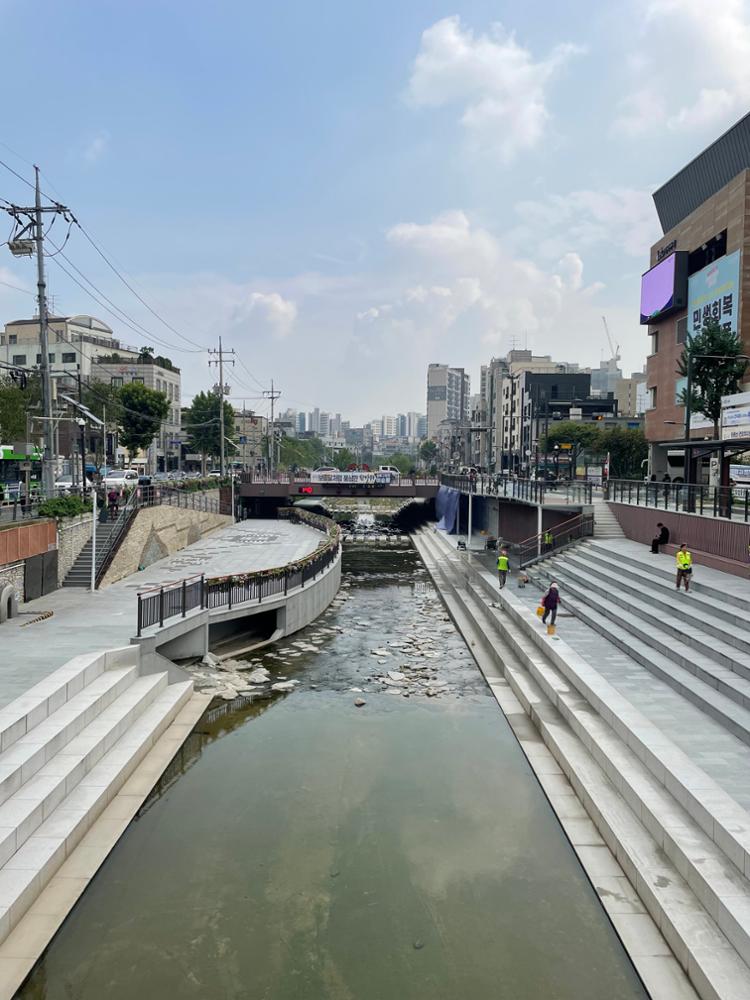 성북천 성북구청 구간 전경