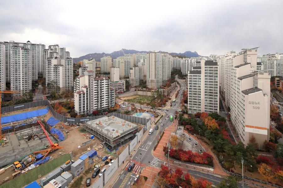 길음뉴타운 일대와 계성고등학교 신축 현장