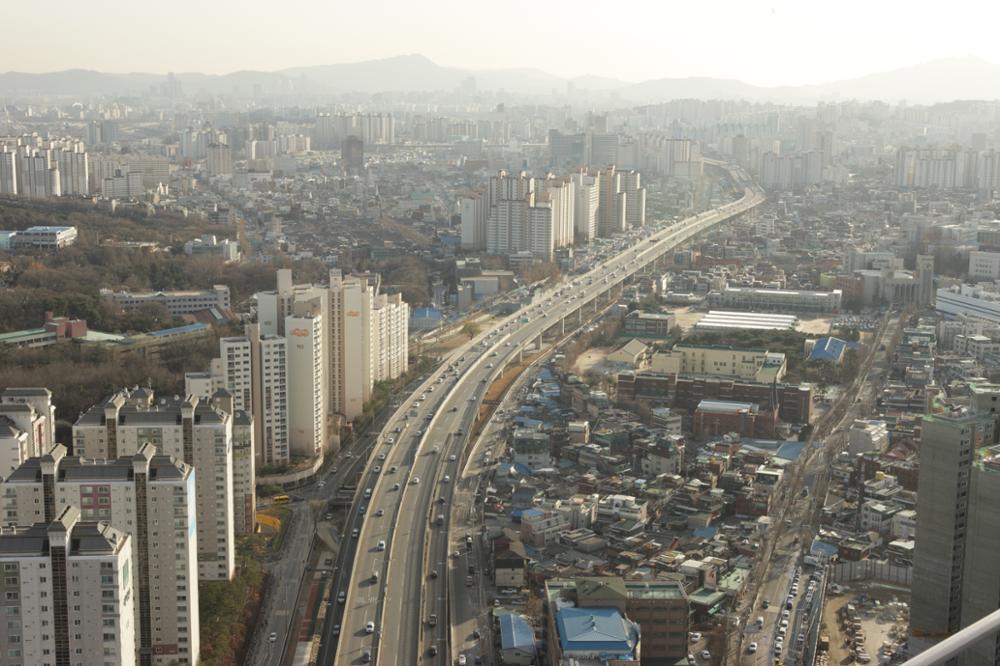 내부순환로와 종암동, 월곡동 일대 