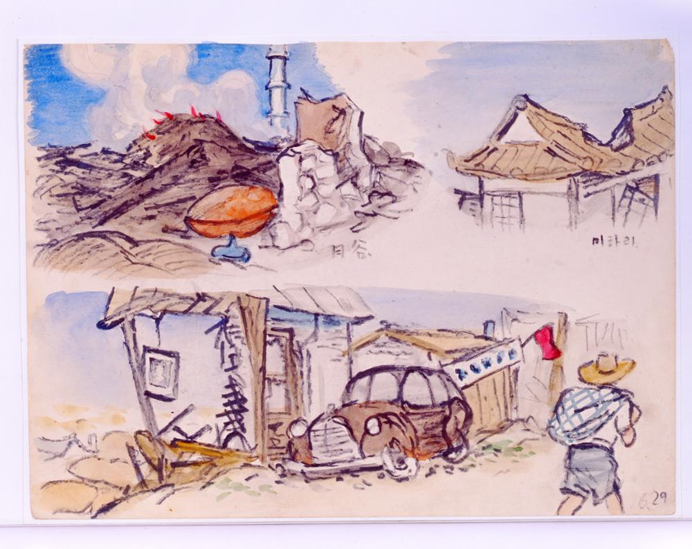 김성환, <6.25스케치 1950년 6월 29일 미아리에서 월곡까지>, 1950